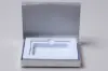 4-5/8L x 3-3/8W x 5/8H, Flip-Boxes Gift Card Boxes - Plastic Insert, Silver Metallic Embossed