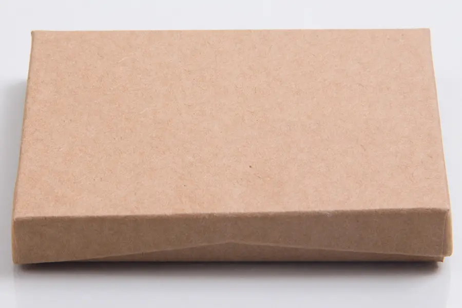 4-5/8L x 3-3/8W x 5/8H, Flip-Boxes Gift Card Boxes - Plastic Insert, Natural Kraft