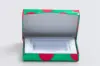 4-5/8L x 3-3/8W x 5/8H, Flip-Boxes Gift Card Boxes - Plastic Insert, Green With Red Dots