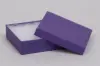 3-1/2L x 3-1/2W x 1H, 2-Piece Set-Up Jewelry Boxes w/Fiber Insert, Matte Purple