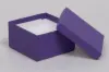 3-1/2L x 3-1/2W x 2H, 2-Piece Set-Up Jewelry Boxes w/Fiber Insert, Deep Purple