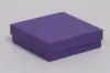 3-1/2L x 3-1/2W x 1H, 2-Piece Set-Up Jewelry Boxes w/Fiber Insert, Matte Purple