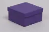 3-1/2L x 3-1/2W x 2H, 2-Piece Set-Up Jewelry Boxes w/Fiber Insert, Deep Purple