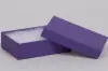 5-1/4L X 3-3/4W X 7/8H, 2-PIECE SET-UP JEWELRY BOXES W/FIBER INSERT, DEEP PURPLE