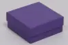 3-1/2L x 3-1/2W x 1H, 2-Piece Set-Up Jewelry Boxes w/Fiber Insert, Matte Deep Purple