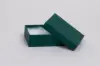 3L x 2-1/8W x 1H, 2-Piece Set-Up Jewelry Boxes w/Fiber Insert, Dark Green