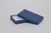 5-1/4L X 3-3/4W X 7/8H, 2-PIECE SET-UP JEWELRY BOXES W/FIBER INSERT, NAVY MATTE