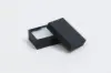 2-1/2L x 1-1/2W x 7/8H, 2-Piece Set-Up Jewelry Boxes w/Fiber Insert, Onyx