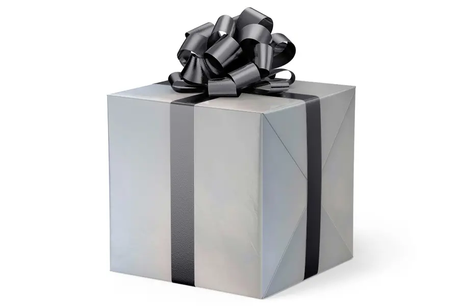24W x 417 ft, Solid Wrapping Paper, Pale Silver Foil