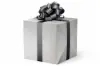 24W x 417 ft, Everyday Wrapping Paper, Pale Silver Herringbone