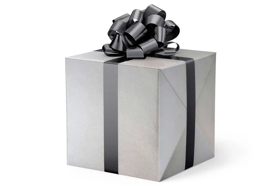 24W x 417 ft, Everyday Wrapping Paper, Pale Silver Crash