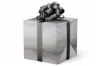 24W x 417 ft, Solid Wrapping Paper, Silver Foil