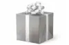 24W x 417 ft, Everyday Wrapping Paper, Silver Herringbone