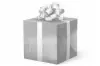 24W x 417 ft, Solid Wrapping Paper, Silver Crash Linen