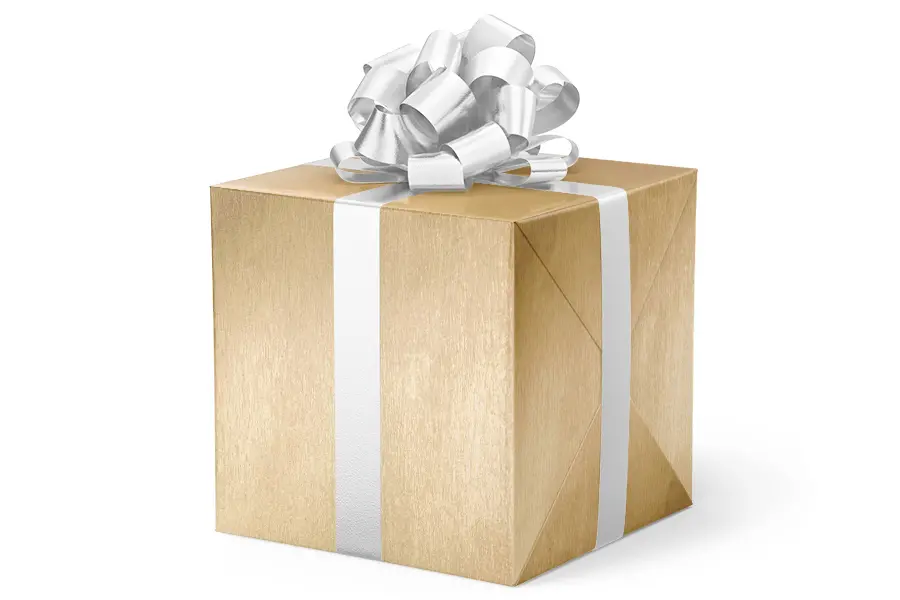 24W x 417 ft, Solid Wrapping Paper, Pale Gold Foil