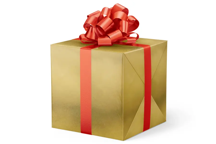 24W x 417 ft, Solid Wrapping Paper, Gold Foil