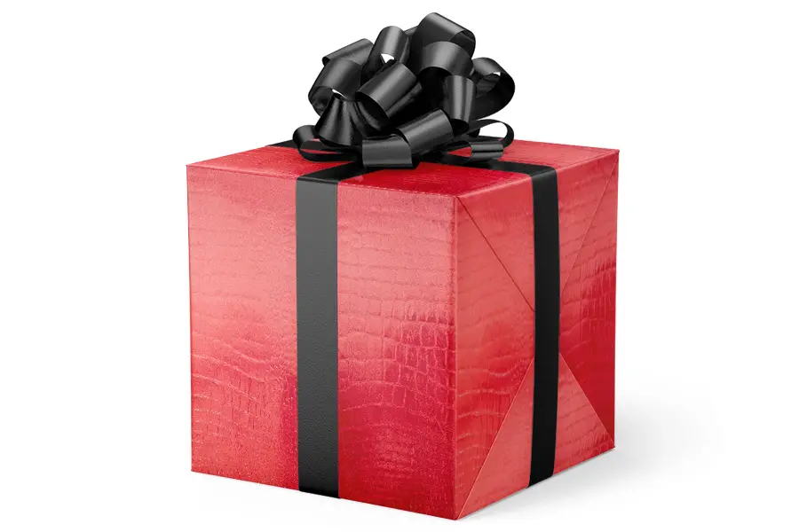 24W x 417 ft, Everyday Wrapping Paper, Red Croc