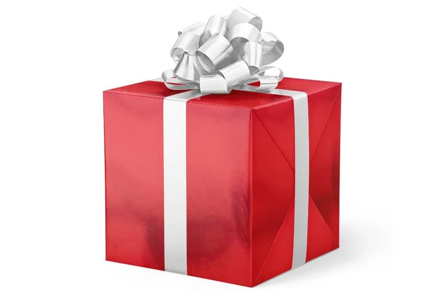 24W x 417 ft, Everyday Wrapping Paper, Red Metal