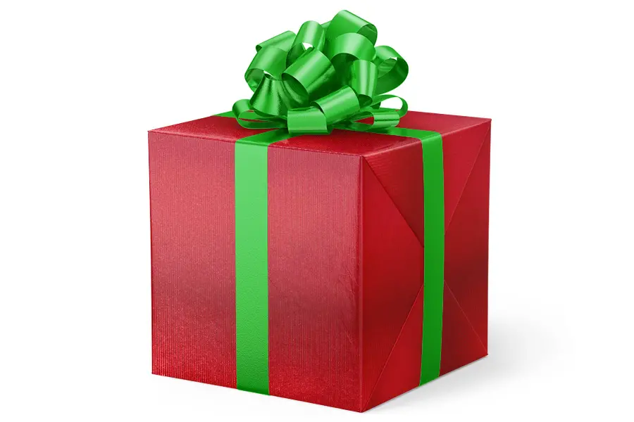24W x 417 ft, Everyday Wrapping Paper, Red Rib