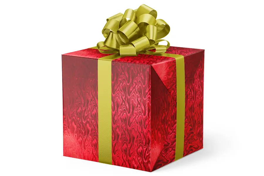 24W x 417 ft, Everyday Wrapping Paper, Red Cloud Nine