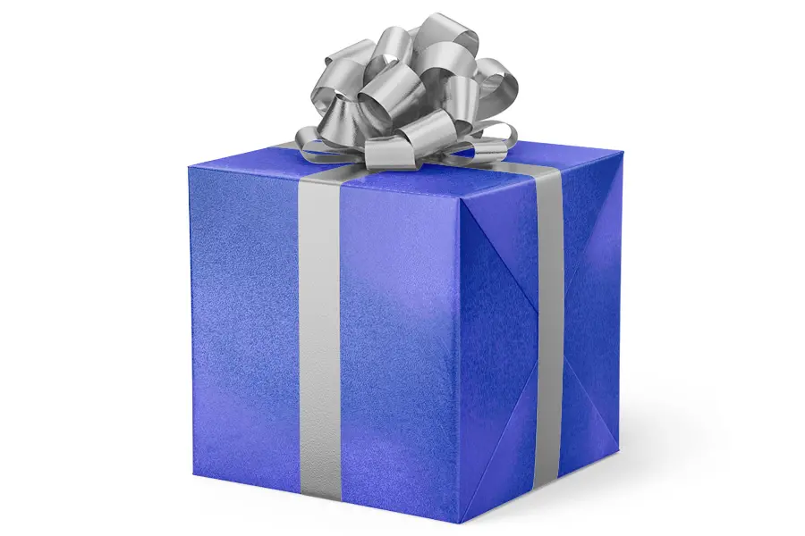 24W x 417 ft, Everyday Wrapping Paper, Dramatic Blue Spun Silk