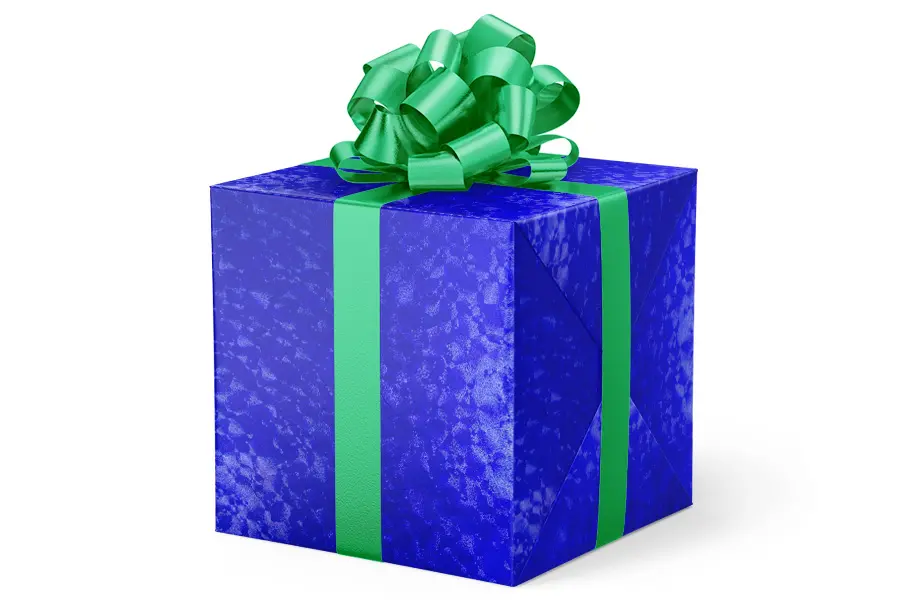 24W x 417 ft, Everyday Wrapping Paper, Dramatic Blue Kalos