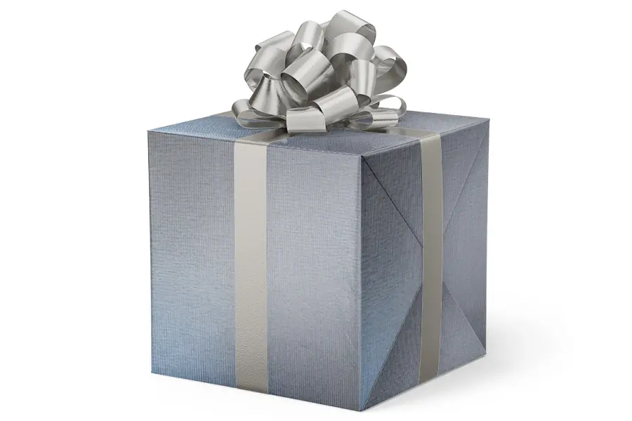 24W x 417 ft, Solid Wrapping Paper, Black Metallic