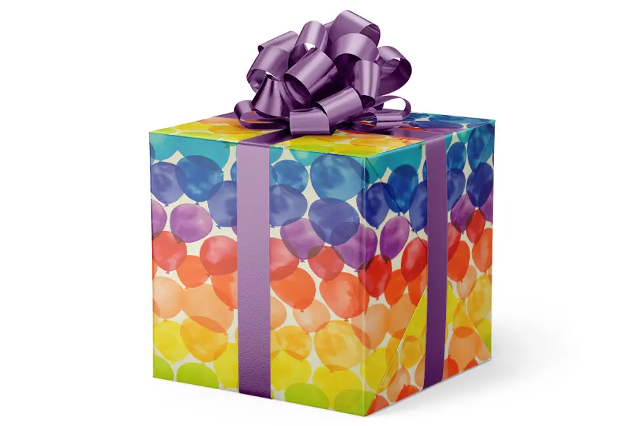 24W x 417 ft, Everyday Wrapping Paper, Inflation Celebration