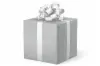 24W x 417 ft, Solid Wrapping Paper, Pure Silver