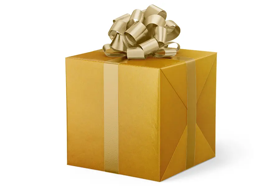24W x 417 ft, Solid Wrapping Paper, Pure Gold