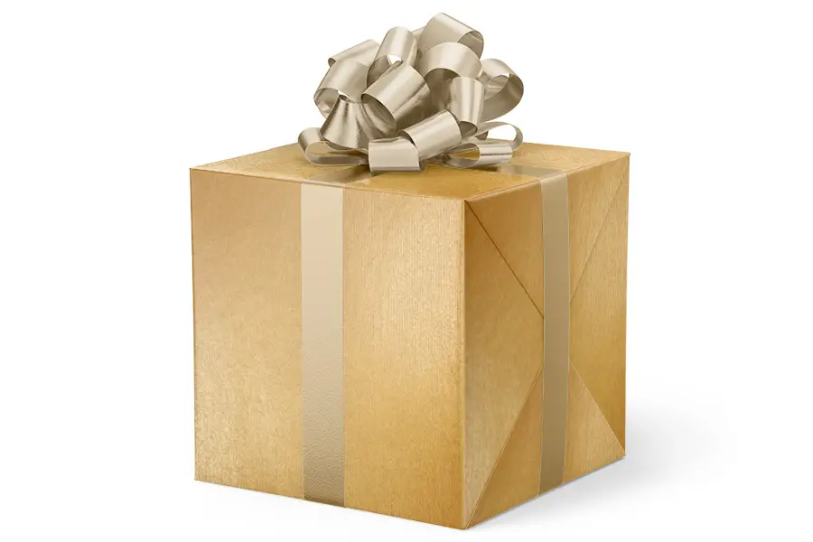 24W x 417 ft, Everyday Wrapping Paper, Lenox Lined Gold