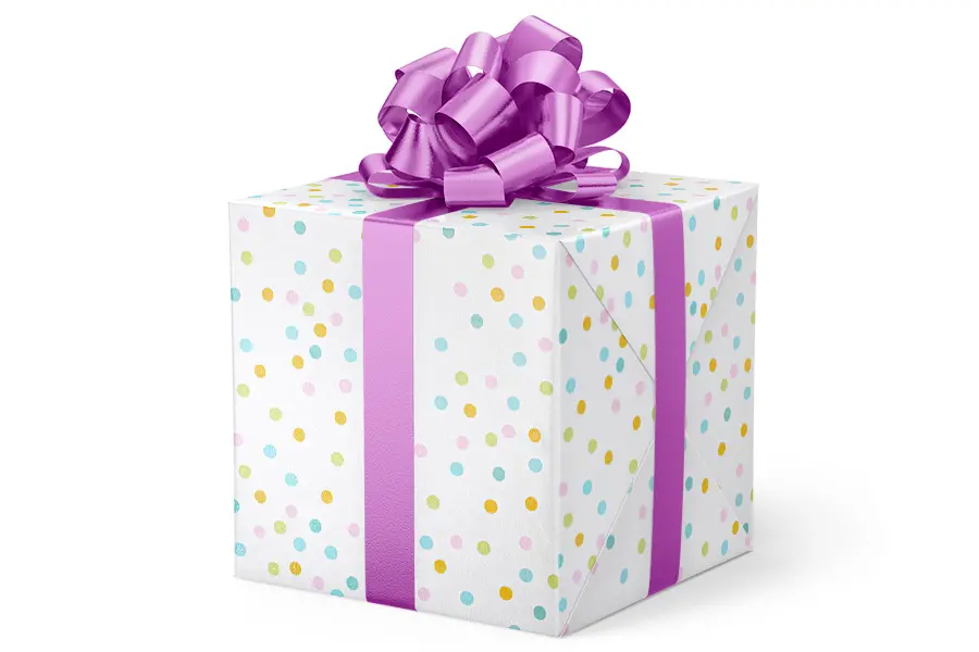 24W x 417 ft, Everyday Wrapping Paper, Sprinkle Dots