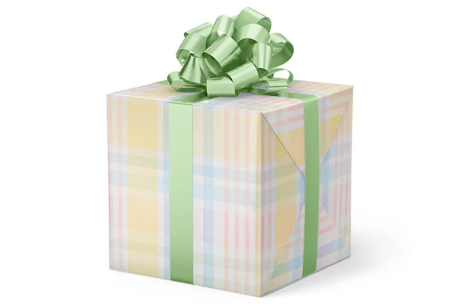 24W x 417 ft, Everyday Wrapping Paper, Pastel Plaid