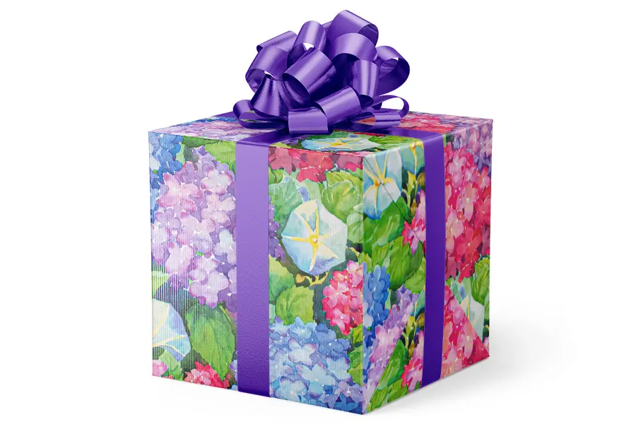 24W x 417 ft, Everyday Wrapping Paper, Hydrangeas
