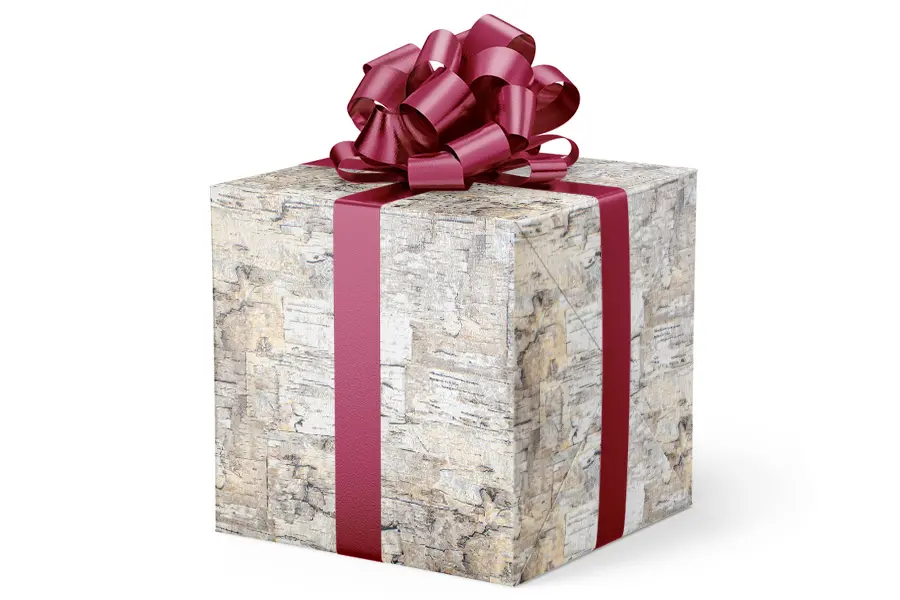 24W x 417 ft, Holiday Wrapping Paper, Paper Birch