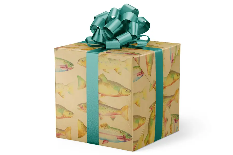 24W x 417 ft, Everyday Wrapping Paper, Rainbow Trout