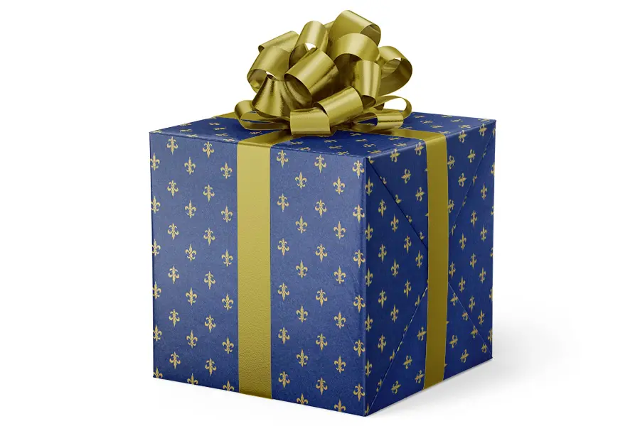 24W x 417 ft, Everyday Wrapping Paper, Fleur de Lis