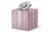 24W x 417 ft, Everyday Wrapping Paper, Red & Blue Stripe
