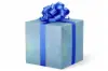 24W x 417 ft, Everyday Wrapping Paper, Solid Blue on Holographic