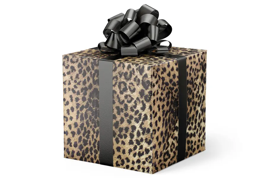 24W x 417 ft, Everyday Wrapping Paper, Leopard Prints