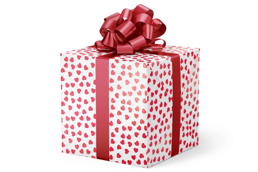 24W x 417 ft, Everyday Wrapping Paper, Hearts