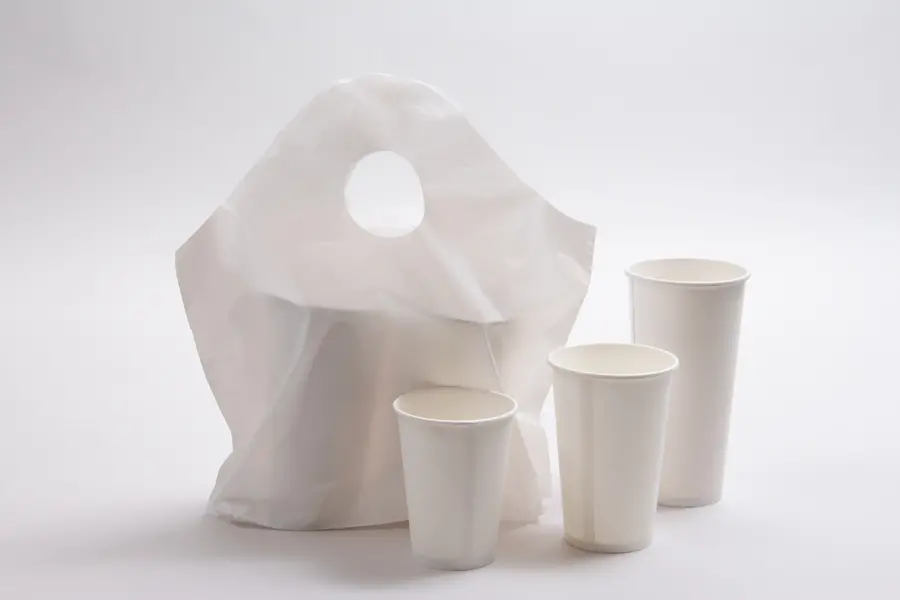 12W x 5D x 13H, Wavetop Plastic Take-Out Bags, White