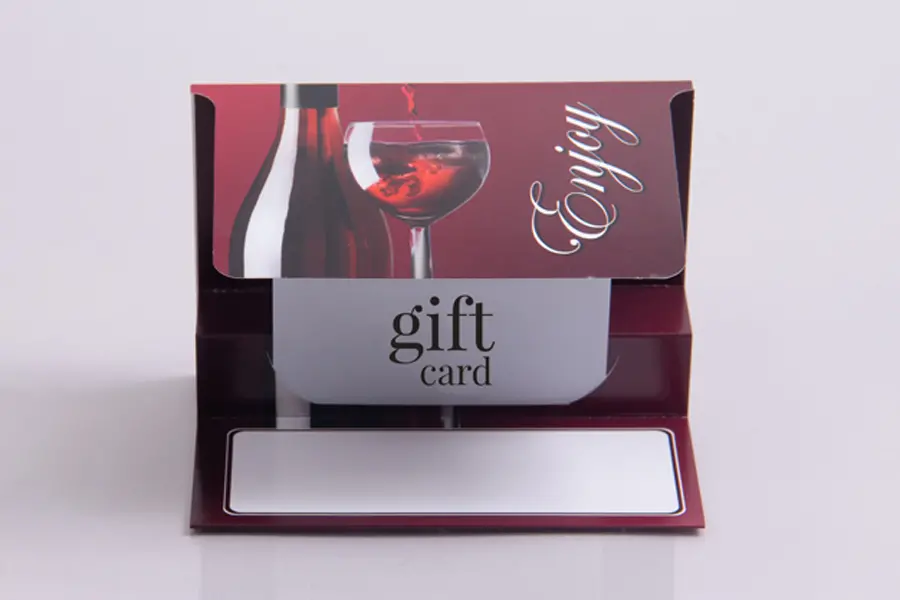 3-3/8W x 5L x 1/5H, Flip Gift Card Folder, Enjoy