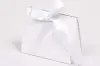 4-1/2L x 2W x 3-3/4H, Ribbon Tied Purse Gift Card Boxes, Gloss White