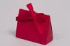 4-1/2L x 2W x 3-3/4H, Ribbon Tied Purse Gift Card Boxes, Red
