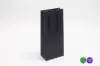 5-3/4W x 3-1/4D x 13H, Black Textured Paper Eurotote Bags