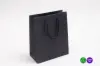 8W x 4D x 10H, Black Textured Paper Eurotote Bags