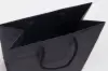 8W x 4D x 10H, Black Textured Paper Eurotote Bags