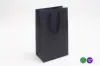 8W x 4.75D x 13H, Black Textured Paper Eurotote Bags