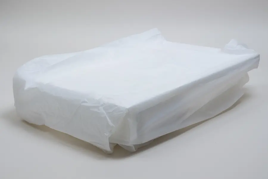 14W x 9D x 26H, Economy Plastic Shopping Bags - White, White